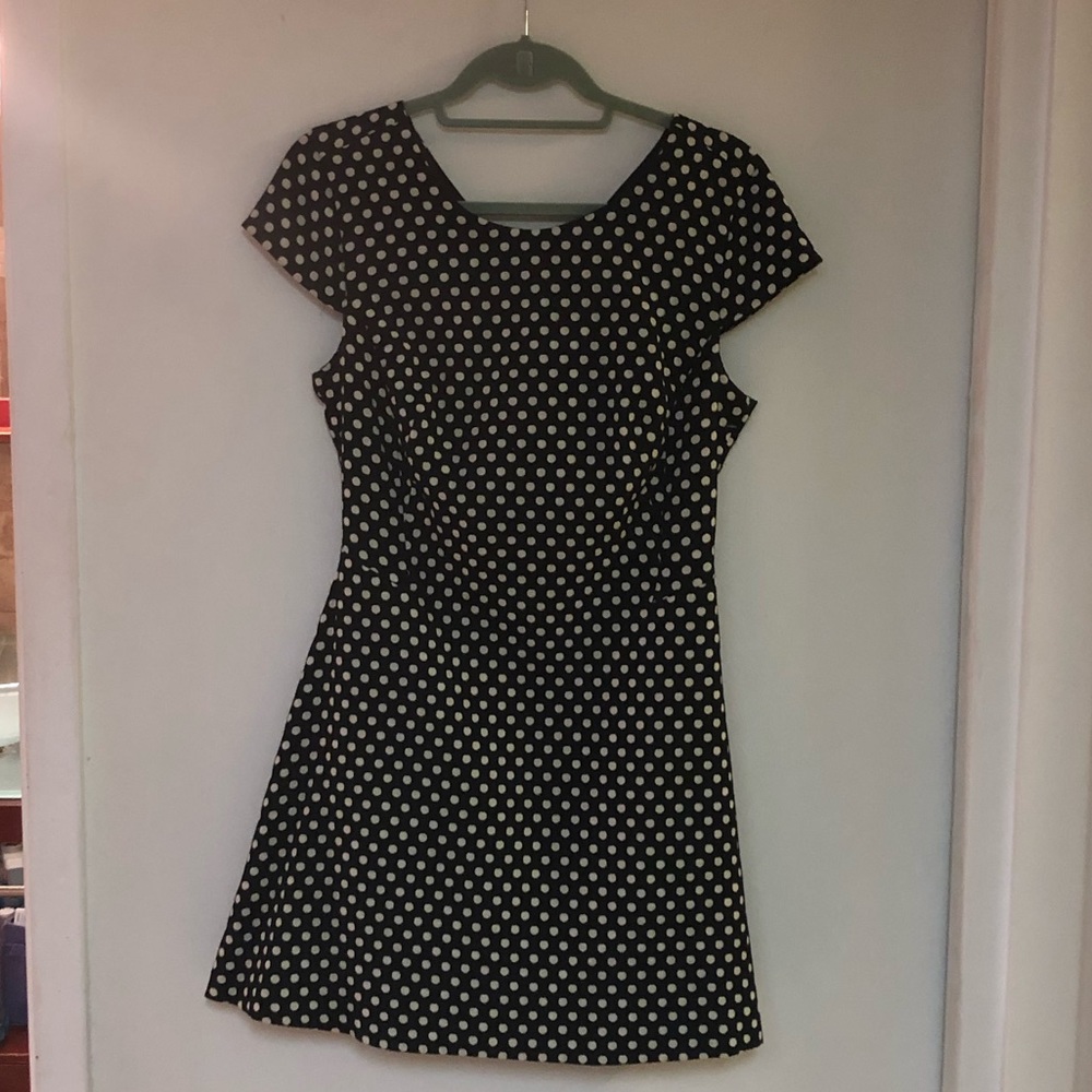 ZARA BASIC Polka Dot A-Line Dress